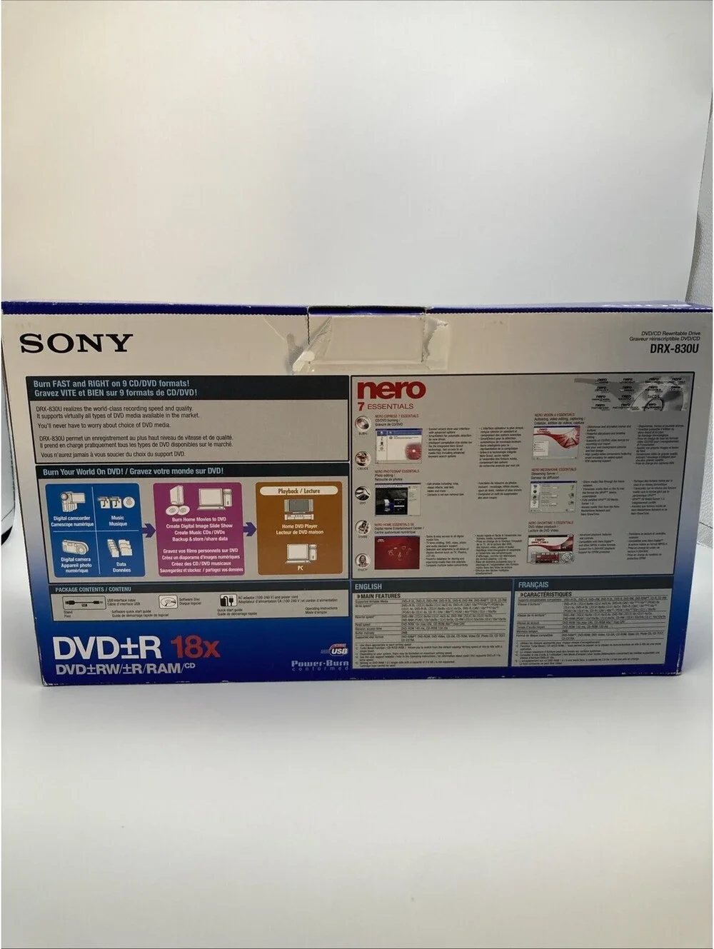 Sony DRX-830U DVD CD Rewritable Drive 18X RW 8x 8.5 GB